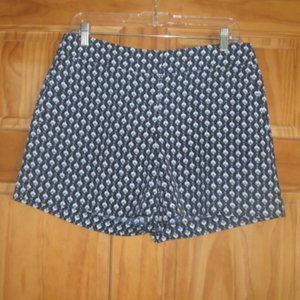 Ann Taylor Blue/White Patterned Shorts